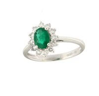 Anello Soranzo Gioielli Donna Pietre Preziose in Oro bianco Smeraldo 0.73 Ct BCO10367346 - BCO10367346